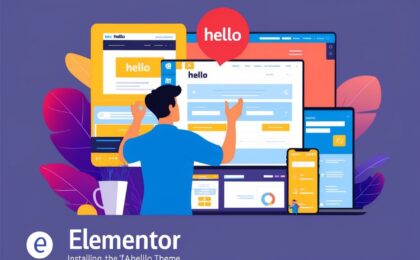 a man standing in front of a computer screen elementor